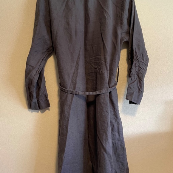 Parachute Charcoal Gray Linen Robe Medium - Picture 3 of 3
